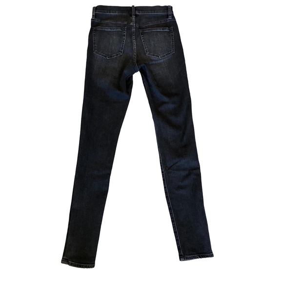 J. Crew Black 9” High-Rise Toothpick Jeans 26T | Sleek Tall Skinny Denim - Picture 3 of 9